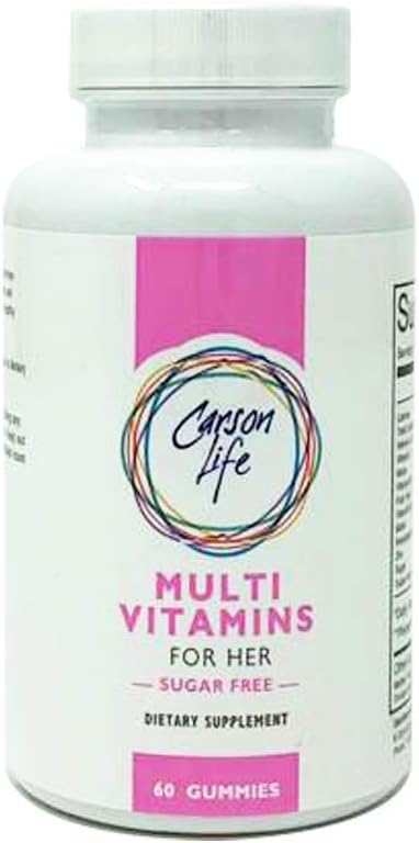 Carson Life Vrouwen Multivitamine Gummies - 60 Kauwbare Gummies - Boost Immune System - Suikervrij, Glutenvrij Dieetsupplement - Fruitsmaak - Made in The USA (60 Gummies)