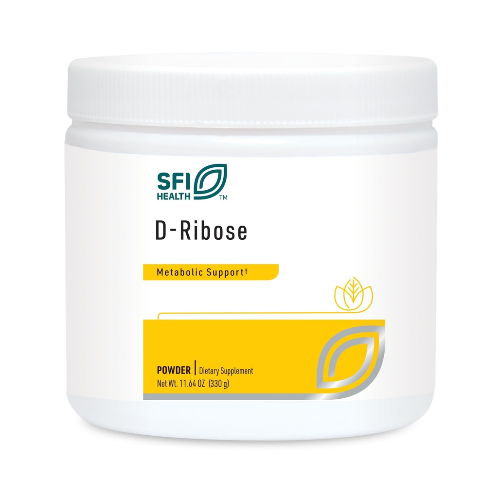 Klaire Labs SFI Health D-Ribose Powder - Energy Metabolisme & Cardiovasculaire ondersteuning - Hypoallergeen D-Ribose supplement met natuurlijke, milde zoete smaak - Mix Into Water of Juice (300g / 10.58oz)