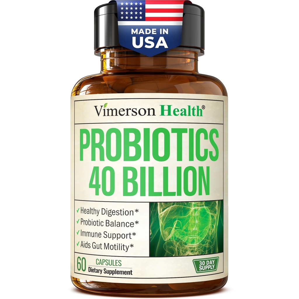 Probiotica voor vrouwen en mannen met prebiotica - 40 miljard CFU Probiotica voor de spijsvertering van de gezondheid, Gut Health & Immune Support Supplement - Lactobacillus Acidophilus Probiotic - Vegetarisch, soja en zuivelvrij