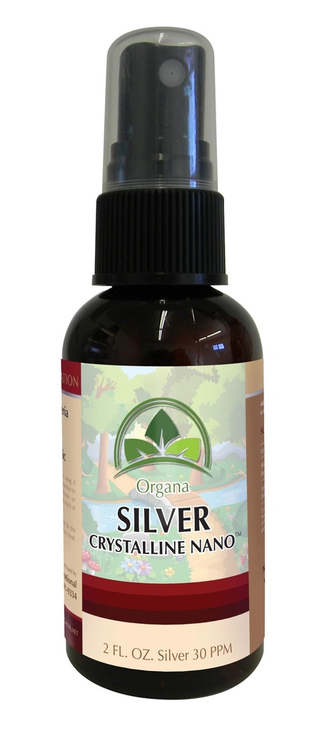 Organa Crystalline Nano Colloïdale Silver Spray - 30 PPM - 2 Ounce Spray Bottle