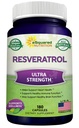 100% Natural Resveratrol - 1000mg Per Serving Max Strength (180 Capsules) Antioxidant Supplement, Trans-Resveratrol Pillen voor de gezondheid van het hart & Pure, Polyfenolen