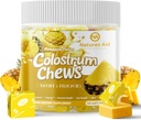 Colostrum Kauwt Supplement met probiotica voor Gut Health, Bloating, Immune Support, Huid, Haargroei en Schoonheid - Ananas Smaak (60 Servers)