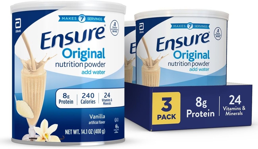 Zorg voor Originele Vanille Voeding Powder vanille Proteïnepoeder vanille Shake Mix Small Meal Replacement Shake Mix 8g Proteïne, 24 Vitaminen & Minerals Immune Health