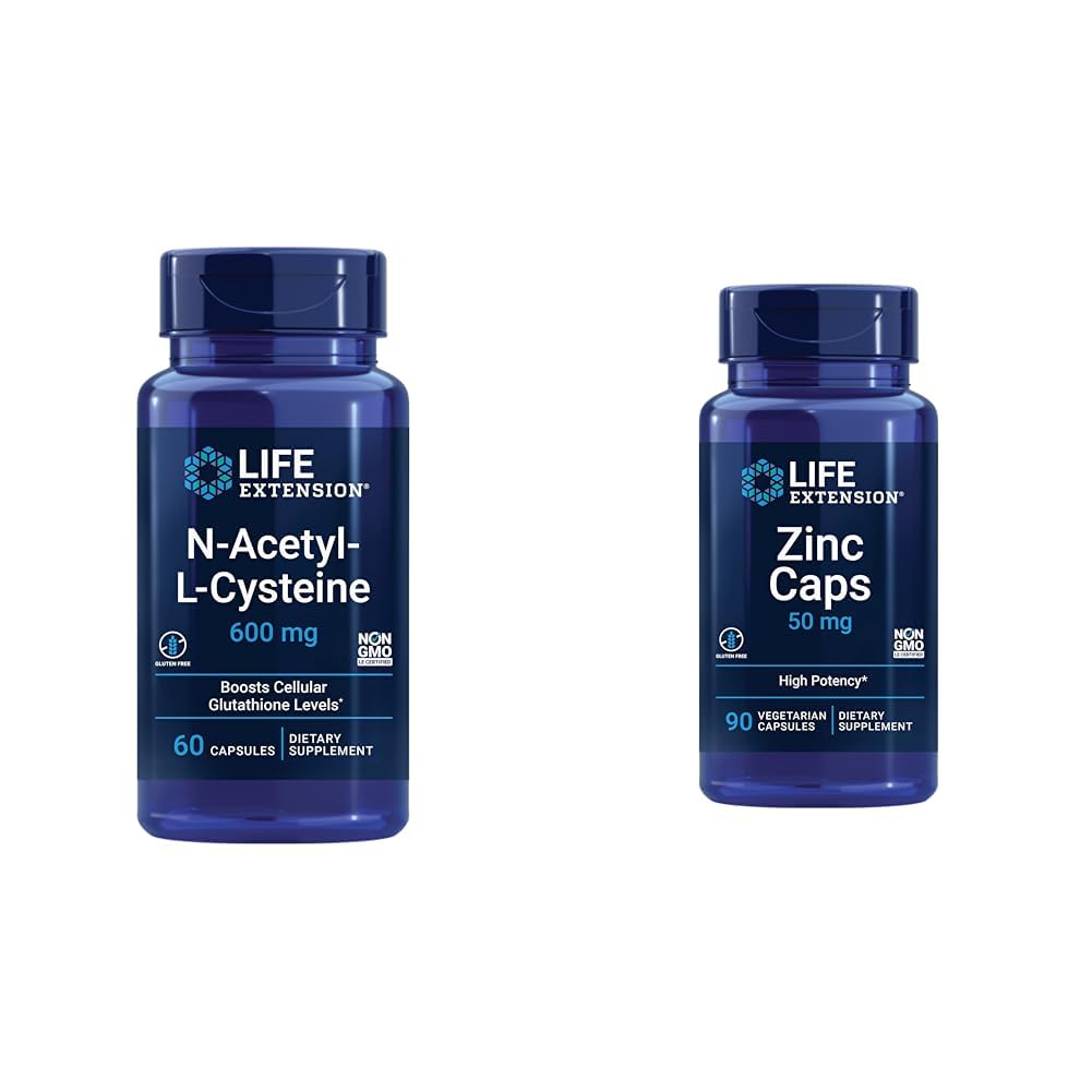 Levensverlenging N-Acetyl-L-Cysteine (NAC) en zinkcaps