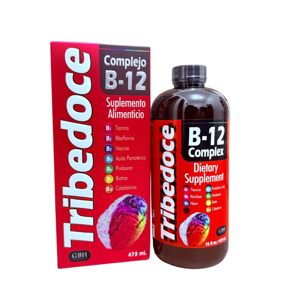 B-12 Complex Liquid Dietary Supplement - High Potency Vitamine B Complex met Thiamine, Riboflavine, Niacin, Pantothenic Acid, Pyridoxine, Biotin, en Cobalamine, Non-GMO, Glutenvrij, 16 fl oz