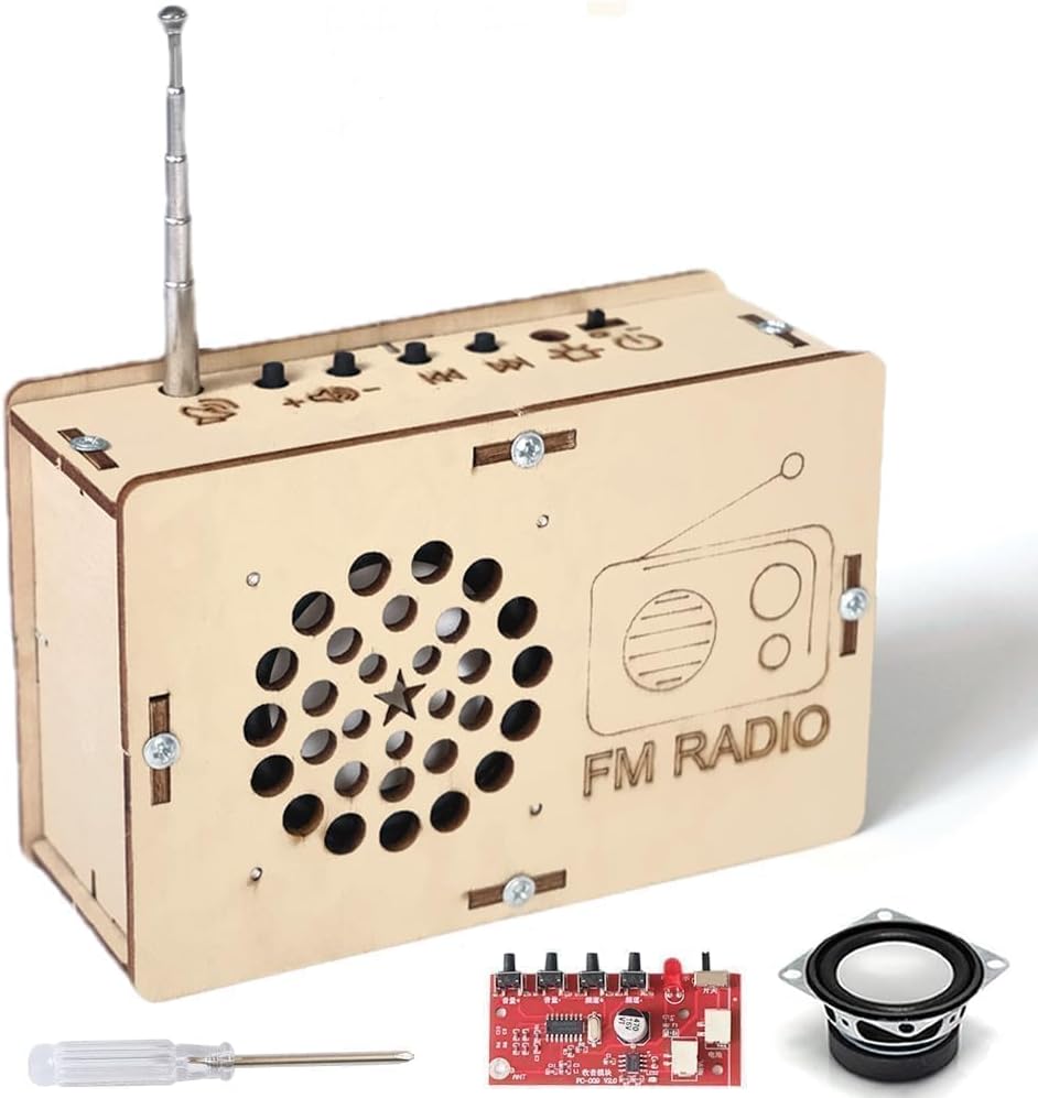 Jouets STEM pour les 6-8-13 ans Kits scientifiques Bricolage Construction de vos propres artisanat radio pour les enfants Stocking Stuffs Cadeaux d'anniversaire pour 9 11 12 14 15+ ans Garçons Filles Adolescents Ingénierie Circuit Electronics Project
