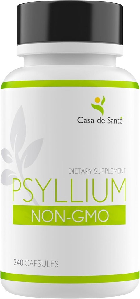 Casa de Sante Psyllium Caps, Niet GGO, Lage FODMAP Fiber Supplement