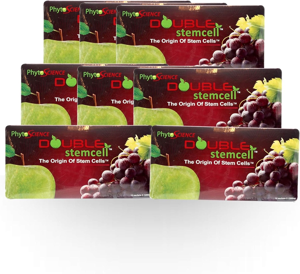 8X Phytoscience Dubbele Stemcel - Anti Veroudering Formule met Apple en Grape stam Cell Gratis Express Verzending