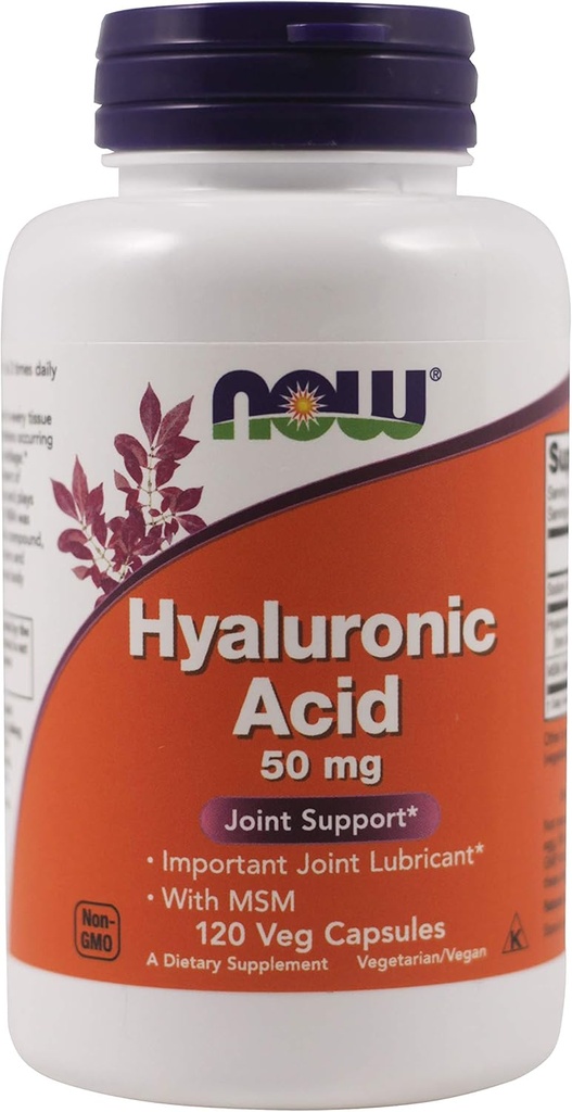 Nu Foods Now Foods, (3 Pack) Hyaluronzuur, 50mg, 120 Veg Capsules