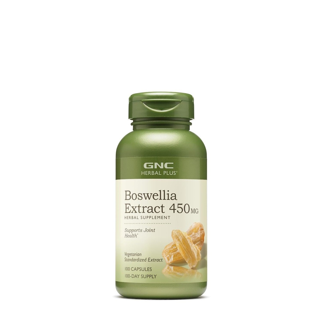 GNC Herbal Plus Boswellia Extract 450mg Supplément, végétarien, soutient la santé conjointe, 100 portions