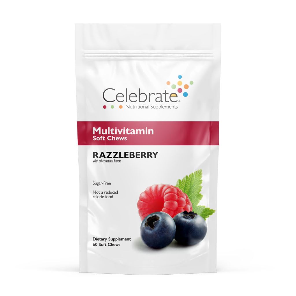 Vier vitamines Bariatrische Multivitamine Zachte Kauwen - Essentiële Vitaminen & Mineraal, Suiker & Glutenvrij - Gastric Bypass & Sleeve Gastrectomie Supplement - Berry (60ct)