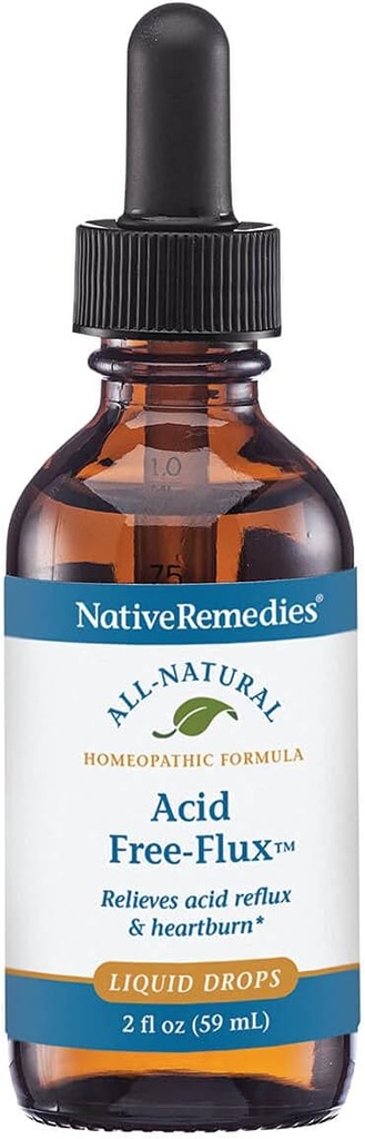 Native Remedies Acid Free-Flux - Natuurlijke Homeopathische Remedie Tijdelijk Verlicht brandend maagzuur, Indigestie en Ongemak na het eten - 59 ml