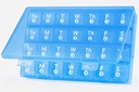 Grand organisateur mensuel de pilules, 28 jours Pill Box 1 fois par jour, 4 semaines par mois Pill Case Container, organisateur de médecine amicale pour les vitamines, huiles de poisson, suppléments