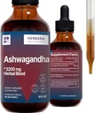 HERBANA Fabricage Ashwagandha Liquid Drops Extract - Spierherstel Tinctuur - Withania Somnifera Drops - Hoge Potentie