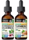 Echinacea met Goldenseal Tinctuur 2 Fl. Oz. & Turmeric Tinctuur 2 Fl. Oz.