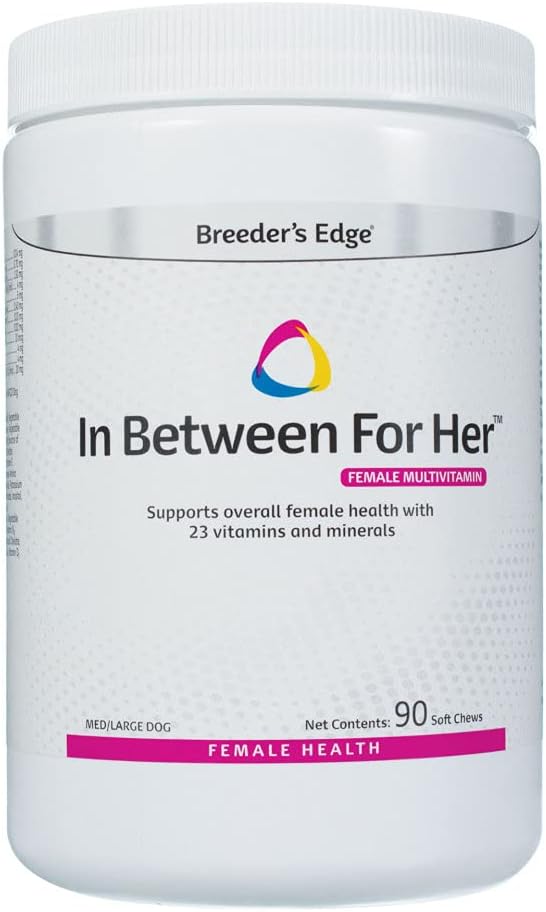 La multivitamine quotidienne pour les chiens reproducteurs et les chats, comble les lacunes nutritionnelles et soutient les mamans entre la reproduction, 90 ct Chien moyen et grand