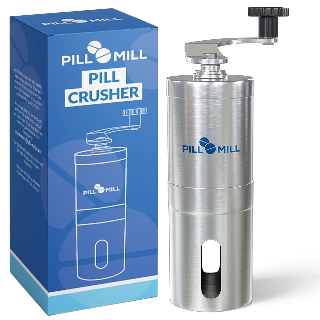 Pill Mill Pill Crusher - Penselen Meerdere tabletten om een fijne poeder - metalen pil Grinder - Tablet Pulverizer Geschikt voor reizen - Geweldige voeding Tube gebruik en Huisdieren