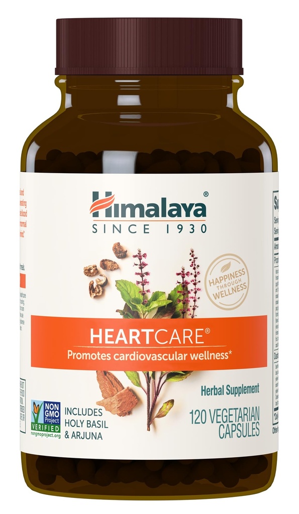 Himalaya HeartCare - Herbal Heart Health Supplementen met Ashwagandha en Amla - Vegan, Non-GMO, Glutenvrij, 720 mg, 120 capsules