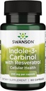 Swanson Indole-3-Carbinol avec resvératrol - Supplément I3C Promouvoir la protection cellulaire - Supplément naturel pour aider à maintenir l'équilibre hormonal sain - (60 capsules, 200 mg chacune)