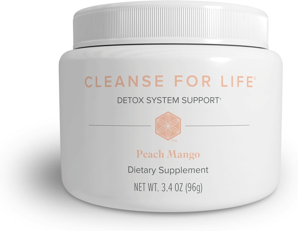Isagenix Cleanse for Life - Powder Supplement for Cleanse Drink with No Laxatives or Diuretics - Support Metabolisme with Vitamin B12 & Niacin -Peach Mango -3,4 Oz (16 Servings)