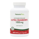 Natures Plus Ultra Cranberry 1000, Sustained Release - 1000 mg - Natural Cranberry with Vitamin C - Promoot Urinary Tract Health - 180 Vegetarische tabletten (90 porties)