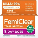 FemiClear 2-daagse dosis Gistinfectie en jeuk controle Zalf, voor matige tot intense symptomen, gemaakt met natuurlijke en organische ingrediënten, Plus externe anti-Itch Zalf voor verzachtende zorg