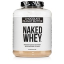Beurre d'arachide au chocolat NAKED Poudre de protéines de lactosérum, sans OGM, sans soja et sans gluten, aide à la croissance et à la récupération - 52 portions