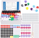 Swpeet 307 Stuks Moleculaire Model Kit voor biologische en anorganische chemie - Chemie Moleculaire Model Student and Teacher Set - 126 Atoms & 30 Orbitals & 150 Links & 1 Short Link Remover Tool