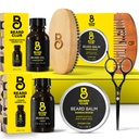 The Beard Club Beard Kit for Men - Grooming & Care Kit - Cedar & Sandalwood Oil, Sandalwood Balm, Boar Bristle Brush, Comb, Trimming Schaar - Pap Cadeau Set