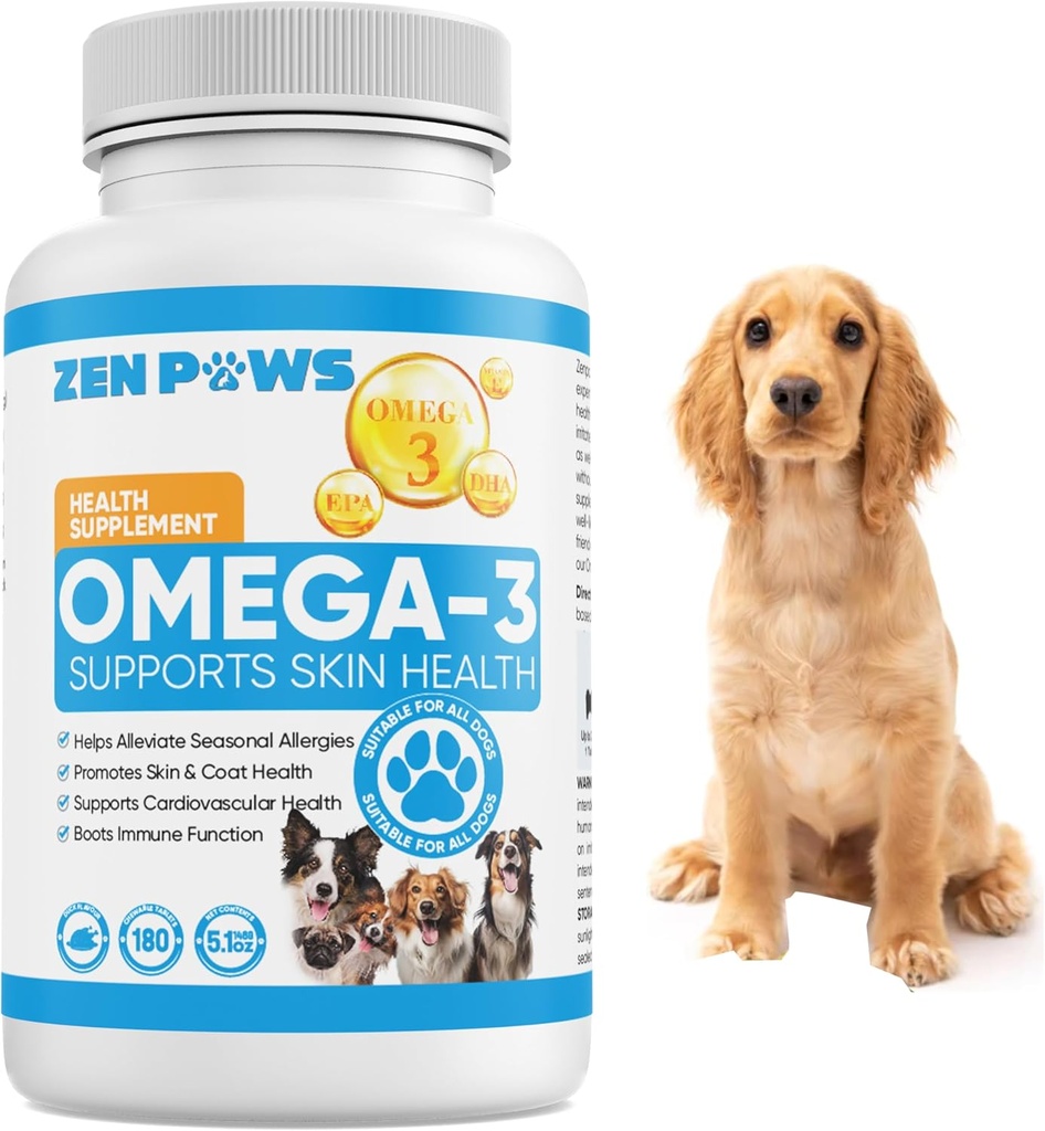 Omega 3 Visolie voor honden - 180 Count Tablet Treats 
