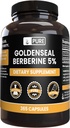 PURE ORIGINAL INGREDIËNTEN Goldenseal Berberine No Magnesium Or Rice Fillers, Always Pure, Lab geverifieerd (365 Tel.)