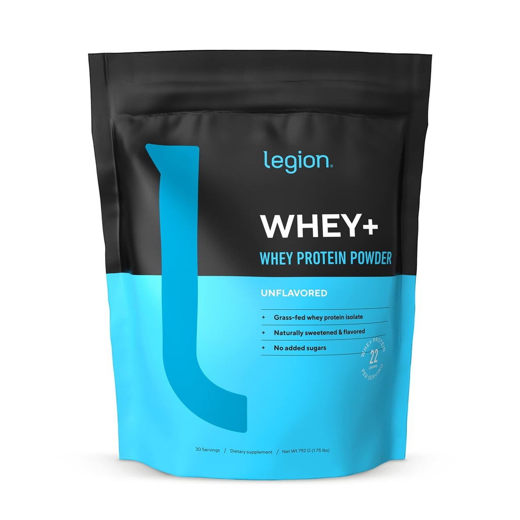 LEGIE Wei+ Proteïne Wei Isolaat uit Grass Fed Cows - Wei Proteïne Isolaat Poeder Lage Calorie, Non-GMO, Suikervrij, Lactose en Glutenvrij, Alle Natuurlijke Proteïne Poeder voor Mannen & Women, 30 Servers...