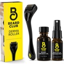 De Beard Club Derma Roller, Growth Oil & Cleansing Spray voor Gezicht, Lichaam en Scalp - Microneedling voor mannen en vrouwen met 540 Titanium Microneedles