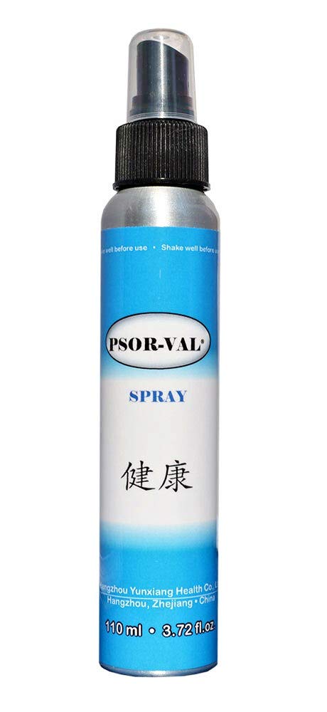 PSOR-VAL Snelwerkende zinkpyrithione huiddisorder Relief Spray voor psoriasis, dermatitis en eczema Symptomen (3,72 Fl Oz/110ml)