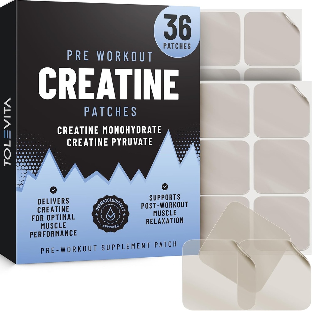 Pre Workout Creatine Patches - 36 Stuks Creatine Monohydraat & Pyruvate &amp; Energy Support & Muscle Recovery