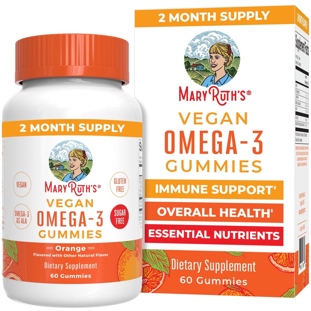 MaryRuth Organics Vegan Omega 3 Gummies for Adults 