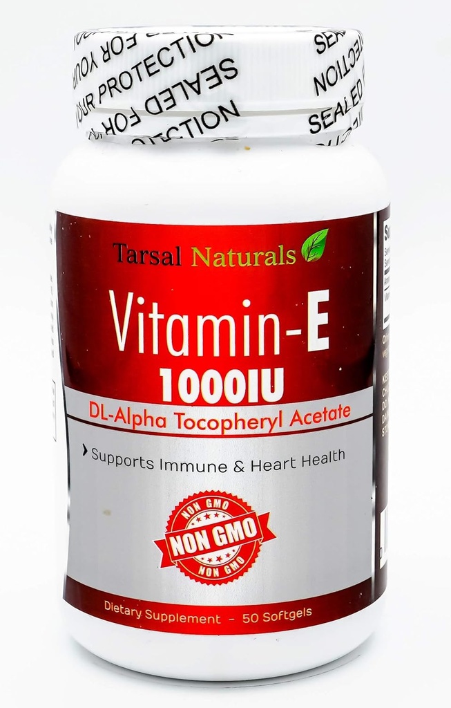 Vitamine E 1000 IE 50 Softgel Capsules Natuurlijken Ondersteuning over alle gezondheid Energie Gezondheid Fysieke activiteit Made in USA Glutenvrij FDA Geregistreerde faciliteit cGMP Niet GGO