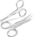 Utopia Care Eyebrow Schaar, Professionele Roestvrij Staal Kleine Schaar voor mannen en vrouwen, Neus Haarschaar voor Grooming snor, baard, wimpers, oor haar trimmen, Zilver