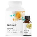 THORNE - Super EPA (90 gelcaps) et lot de vitamine D + K2 (1 Oz) - Soutient la santé osseuse, la structure musculaire et la santé articulaire - Gluten, laiterie et sans soja