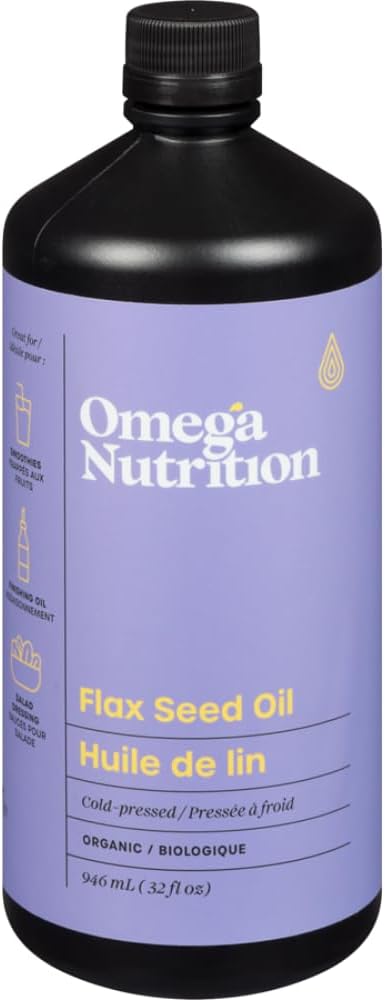 Huile de graines de lin de nutrition Oméga, 32-Ounce