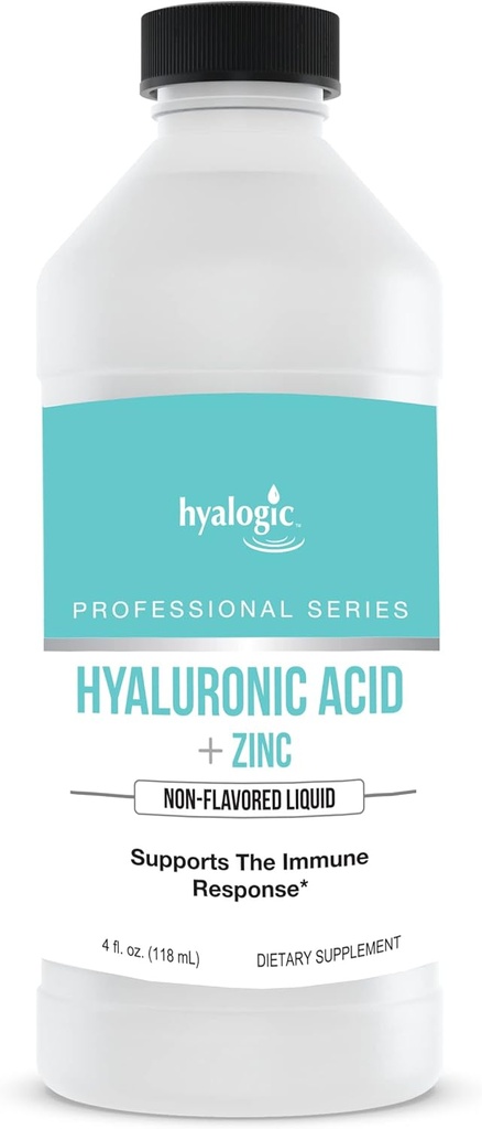 Hyalogic Liquid Zink Supplement voor Immune Support (4 Oz) - Dagelijkse minerale ondersteuning Verbeterd w/Hyaluronzuur voor hydratatie 