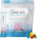 Een Sol BCAA & Electrolyte poeder voor hydratatie en energie, all-natural formule, 100% veganistisch, non-GMO, glutenvrij en sojavrij, bevordert spiergroei en herstel, Gummy Bear smaak