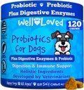 Probiotica voor honden, hondenprobiotica, Made in USA, Vet Ontwikkeld voor Gut Health, Gist Balance, Itchy Skin, Diarree & Gas Relief, Kauwt met Prebiotische & spijsverteringsenzymen, Digestieve Ondersteuning