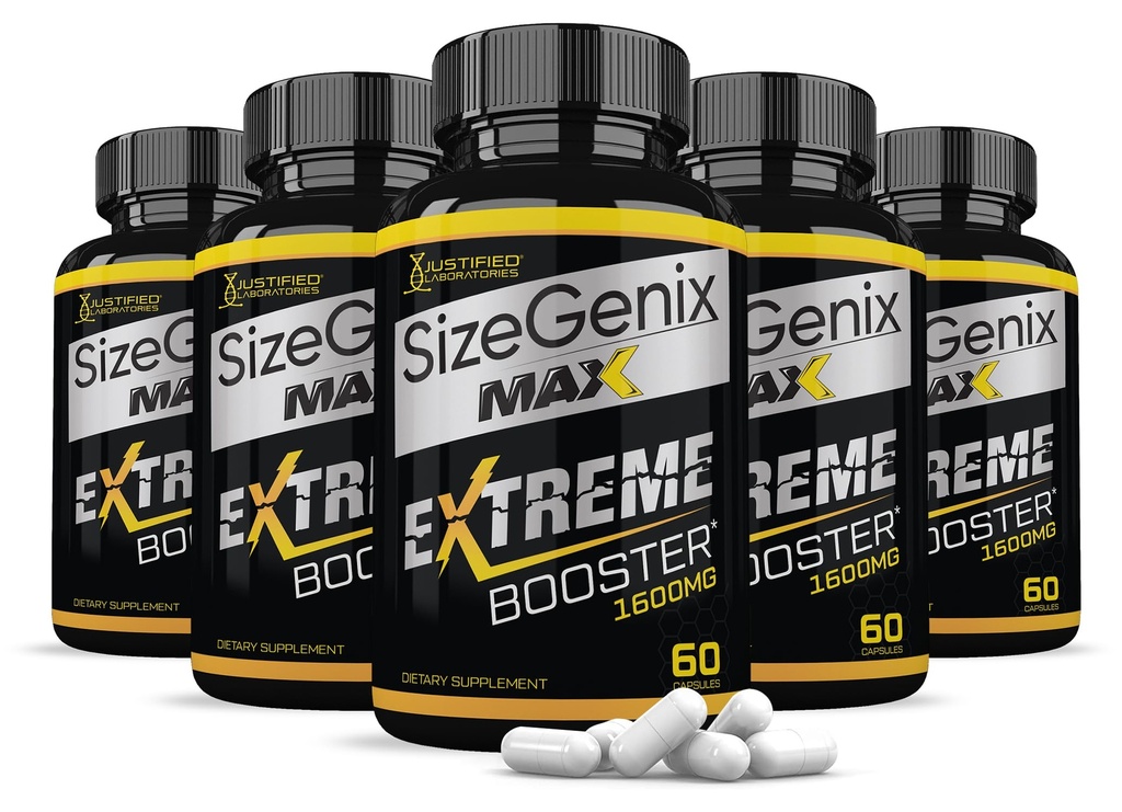 (5 Pack) Sizegenix Max 1600MG Avancé de la santé des hommes Formule 300 Capsules