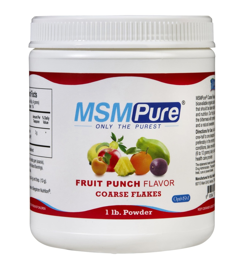 KALA GEZONDHEID MSMPure Fruit Punch Flavored Coarse MSM Powder Flakes 