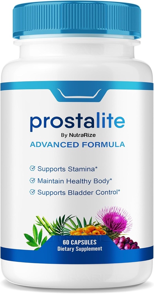 NutraRize Prostalite Capsules, Prostalite Prostate Support Supplément, Prostalite All-Natural Supplément pour plus de contrôle, Prostalite Maximum Strength Pills, Prosta lite Reviews (60 capsules)