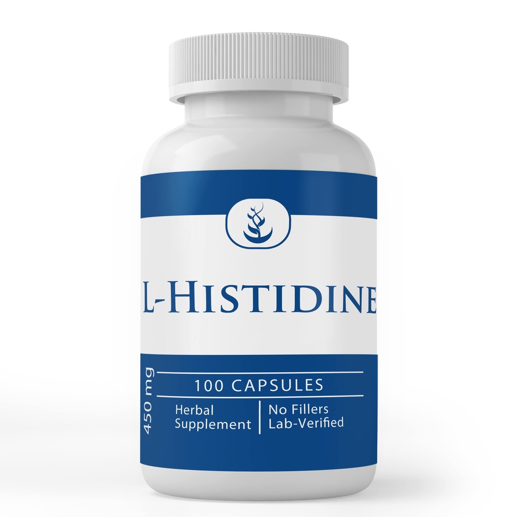 PURE ORIGINEEL INGREDIËNTEN L-Histidine (100 capsules) Altijd zuiver, Geen additieven of fillers, Lab geverifieerd