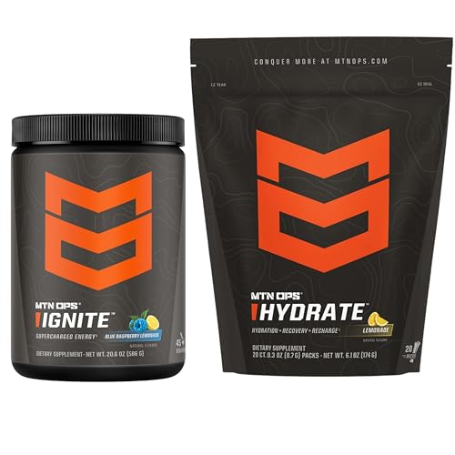 MTN OPS Ignite Blue Raspberry Limonade + Hydrate Limonade Bundle