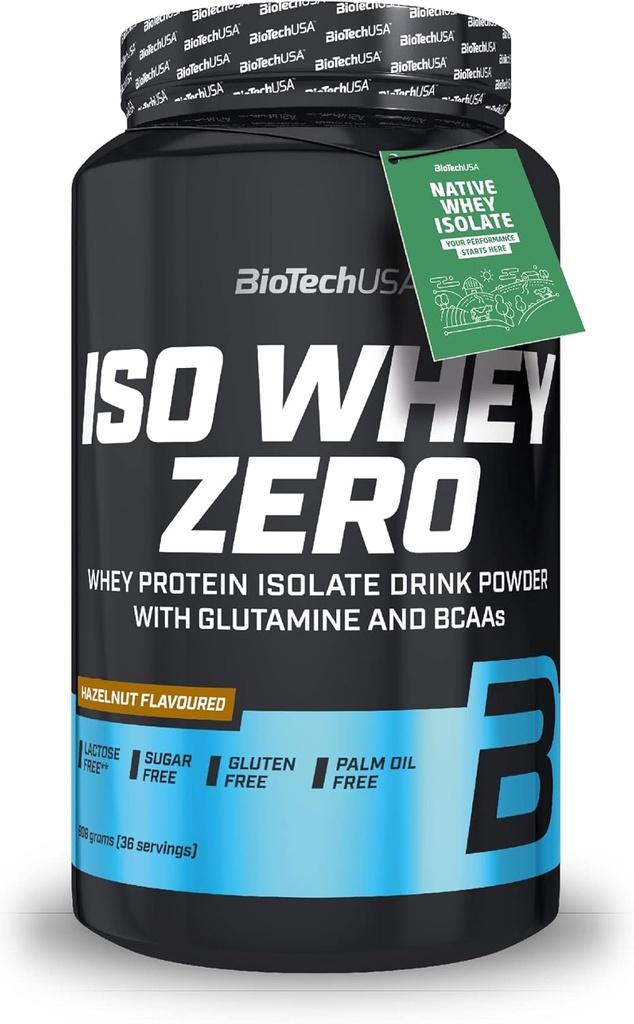 IsoWhey Zero LACTOSE Hazelnut 908G door BiotechUSA
