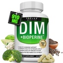 Dim Supplément 910 mg Plus Complexe BioPerine - Diindolylméthane pour soutenir l'équilibre hormonal et le métabolisme œstrogène, aide avec l'acné ménopause PCOS Bodybuilding de la peau, pour les hommes femmes, 60 Capsules